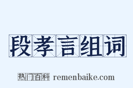 段孝言组词是什么意思的图片